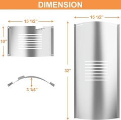 Flame Broiler Slide Cover Bottom Kit for Pit Boss 1100 Stainless Steel 32″X15.5″