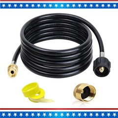 QCC Propane Adapter 6FT Hose LPG Tank 1LB to 20LB Converter for Weber Gas Grill