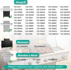 Grill Replacement Parts for Home Depot Nexgrill 720-0830H, 720-0864, 720-0864M