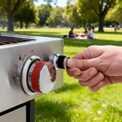 Universal AA Battery Push Button Igniter, 2 Outlet, Silver Cap | Gas Grill