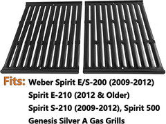 BBQ Gas Grill 15″ Grill Grates for Weber Genesis Silver A Spirit 500 E210 S210