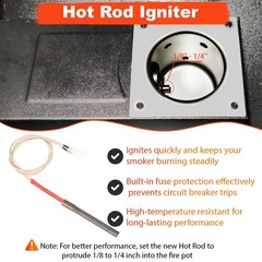 Pellet Grill Replacement Parts for Fire Burn Pot + Ignitor + Fan + Motor