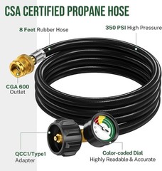 12ft Propane Regulator Hose Replacement For Mr. Heater Big Buddy Outdoor Indoor