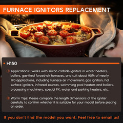 Upgraded H150 Universal Ignitor Replacement, Silicon Nitride Hot Rod Igniters 12