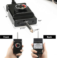 Unidanho Adjustable Thermostat Power Cord for Masterbuilt Smokers