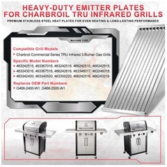 Stainless Steel Emitter Plates for Charbroil Grills