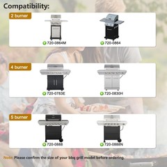 Grill Replacement Parts for Nexgrill 3 Burner 720-0830H 720-0864 720-0864M Grill