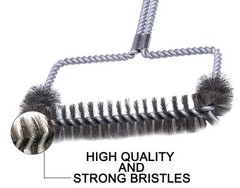 SS Brush for Charbroil, Big Green Egg Charcoal, Weber BBQ Grill + Nylong Bag