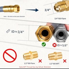 10FT 1/2″ ID Natural Gas Hose, Quick Connect Conversion Kit for BBQ, Grill, Heat