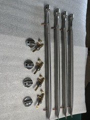 BBQ Burners, Gas Valves, Brass Orifices, And Chrome Knobs Bundle