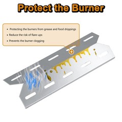 Stainless 7300337 Grill Burner Tube NGCHP2 Heat Plates For Jenn Air 7200337