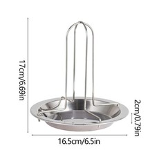 Qirvaten Chicken Roaster Rack, Stainless Steel Beer Can Holder Silver