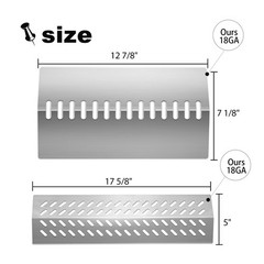 Grill Heat Plates Flame Tamer BBQ Gas Grill Parts for Bull 16521 16631, 16670…