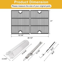 Hipoilk Grill Replacement Parts For Nexgrill 4 Burner 720-0830H 720-0783E