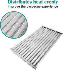 Cast Iron Grill Grates and Stainless Steel Emitter Plates for Charbroil Commerci