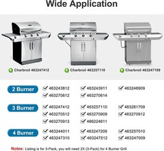 Grill Replacement Parts for Charbroil 463247412 463257110 463247109 463247109 46