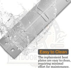 Set of Three Stainless Steel Heat Plates for 3 Burner Walmart Expert Grill