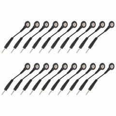 2 Inch 20pcs Black Snap Electrode Wire Electrode Wires for TENS Machine WT
