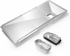 Adjustable Grease Tray for 3-5 Burner Gas Grills, 15 Foil Pans Included