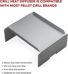 Heavy Duty Steel Heat Baffle Diffuser Replacement Part for Traeger, Camp Chef an