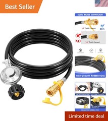 12ft -Certified Propane Regulator Hose for Safe Indoor/Outdoor Heating