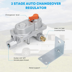 2 Stage Auto Changeover Propane Regulator, LP Double-Stage Regulator For Camper/