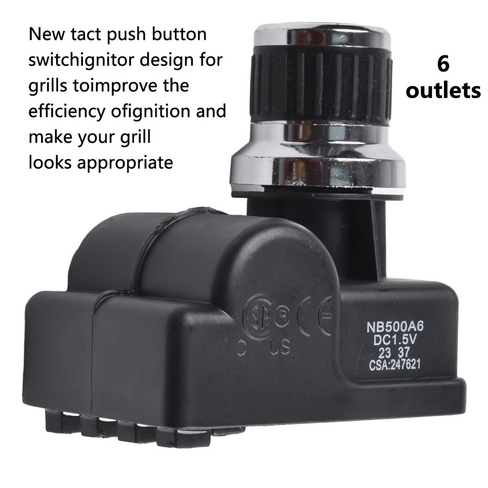 For Nexgrill 720 0830H 6 Outlet High Quality Chrome Coated Ignitor Replacement