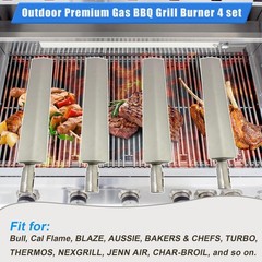 4-Set Heavy Duty Cast 304 Stainless Steel 16″ Grill Burners for Bull