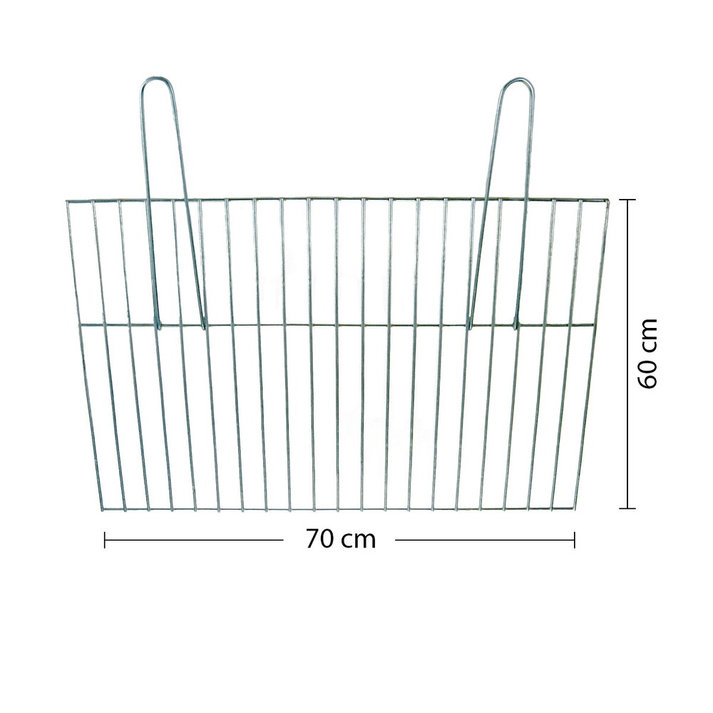 Grill 70×60 With Folding Handle Kamim Grid 0 5/32in Charcoal Replacement Rust