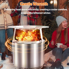 Heat Deflector for Solo Stove Bonfire 19.5″, 304 Stainless Steel Portable Heat D