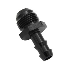 8AN Male Flare to 3/8″ (9.5mm) Barb Straight Push Hose 8AN to 3/8 Barb Black