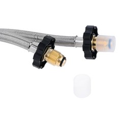 Propane Y-Splitter Adapter Hose with Brass Fittings for Dual Tank Connection