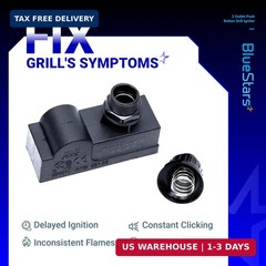 BlueStars DHLG-12 2 Outlet Push Button Grill Ignitor, 2 Outlets Spark Generator