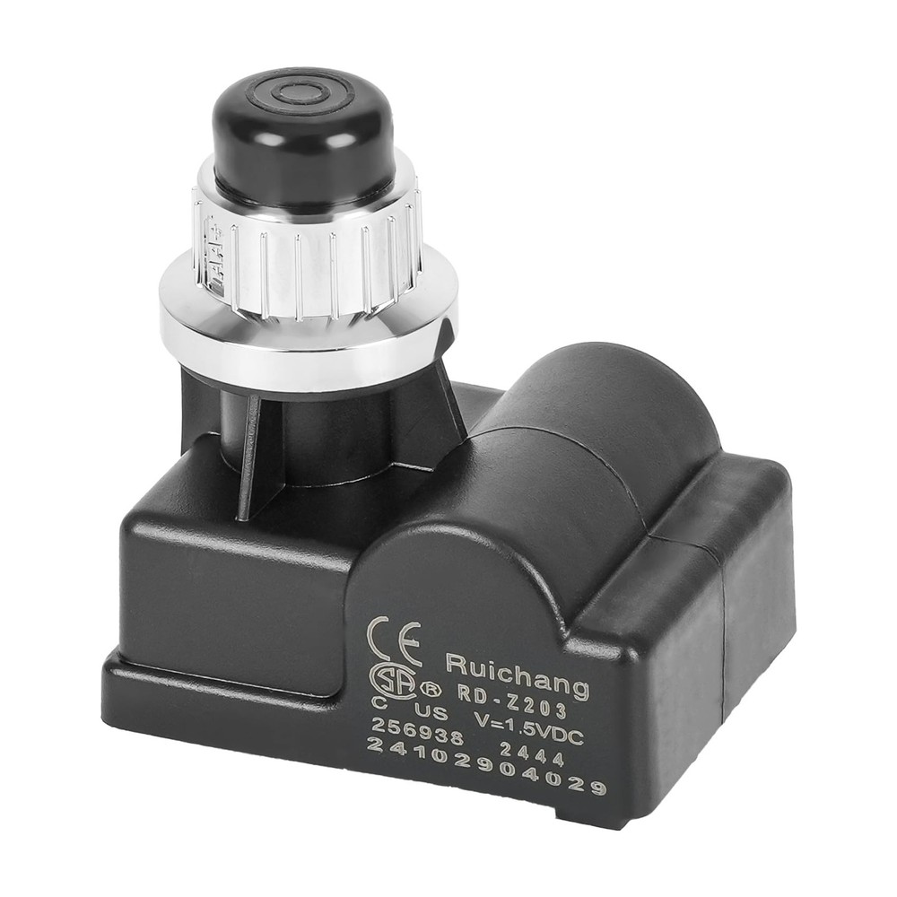 only fire 14451 Universal Electric Silver Push Button 4 Outlet, Schwarz