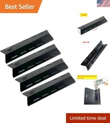 DP163 Replacement Heat Plates – 4 Count Porcelain Steel for Charbroil & Kenmore