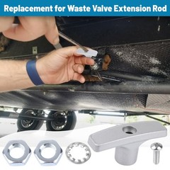 RV Waste Valve Handle Replacement for Waste Valve Extension Rod RV Parts Gray