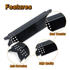 Grill Flame Tamers 6pcs Porcelain Enamel Heat Plates 14 9/16″ x 3 3/8″ – Fits