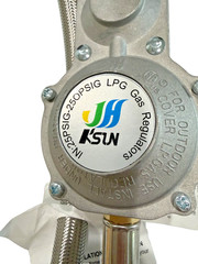 5FT Two Stage Propane Regulator Hose Gauge QCC1 3/8 Flare 180000 BTU CSA
