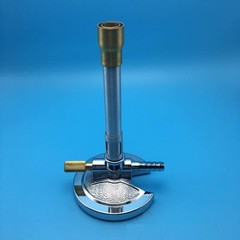 Lab Bunsen Burner with Air Gas Adjustment Flame Stabilizer for Natural Gas