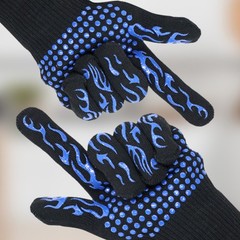 Heat Resistant Barbecue Gloves With Extended Cuff For Grilling And Oven Use