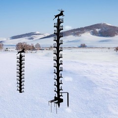 Snow Gauge Outdoor 24 Inch, Metal Christmas Snow Depth Gauge,[Depth Monitorin…