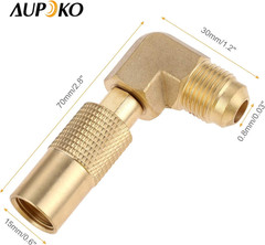 Aupoko Propane Elbow Adapter for Blackstone, Brass RV Gas Connector 3/8″ Male Lo