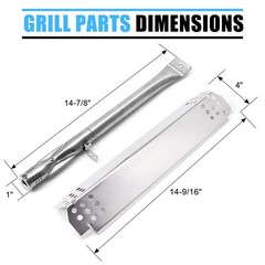 Nexgrill 4Burner Gas Grill Burners and Flame Tamers Replacement Kit 7200830X