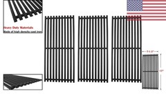 Replacement Cast Iron Grill Grates, Fits Charbroil 3 Burner Models – 17×7.5″