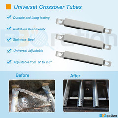 3-Pack Adjustable Crossover Tubes for Charbroil Kenmore Gas Grill