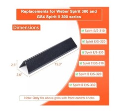 QuliMetal 15.3″ Flavorizer Bars for Weber Spirit 300 and GS4 Spirit II 300, S…
