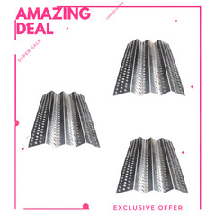 NEW 3Pk Stainless Steel Heat Plate S9246A Replacement AOG Grill 24/36 Series