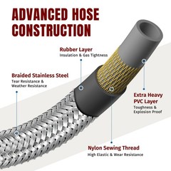Propane Adapter Hose 6FT for Buddy Heater Coleman Stove Weber Q Grill 1lb-20lb