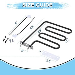MOOTVGOO 1200 Watts Smoker Heating Element Kit Replacement for silver