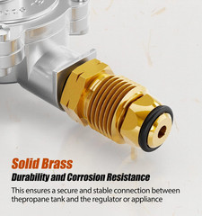 CALPOSE 2 Stage Propane Regulator with POL, Propane Tank Regulator for RV, Vans,